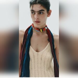 Zara Multicolored Beaded Multi Use Scarf